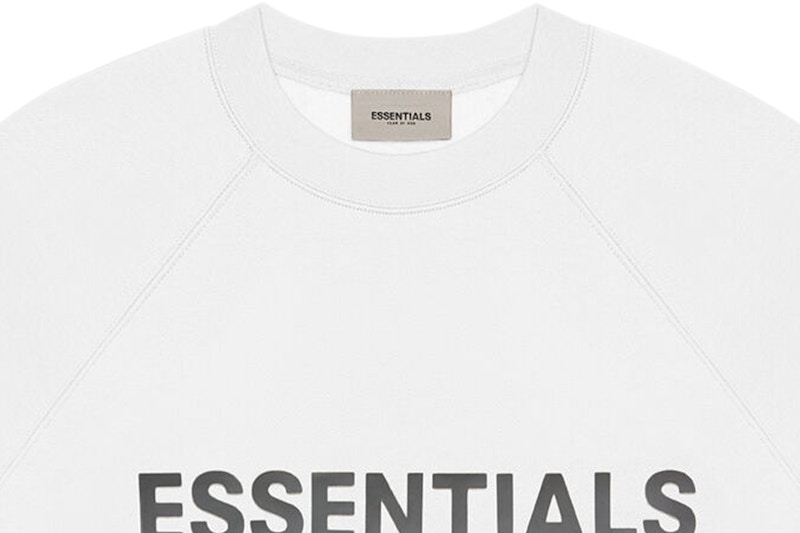 Lookbook 피어 오브 갓 에센셜 3D 실리콘 아플리케 크루넥 화이트 
