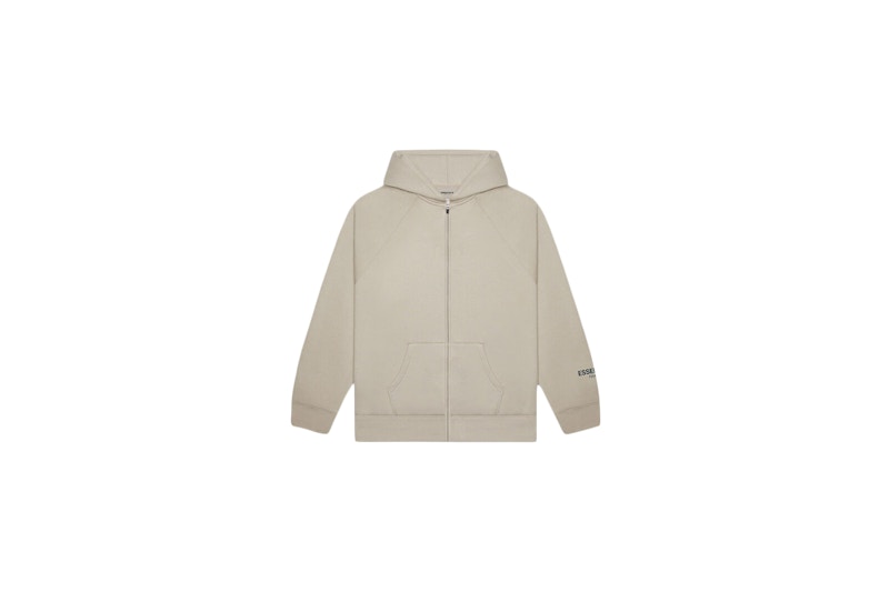Buy Sudadera Fear of God ESSENTIALS 3D Silicona con Cierre Completo String/Tan
