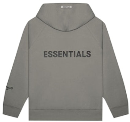 Fear of God ESSENTIALS 3D Silicon Applique Full Zip Up Hoodie Gray Flannel/Charcoal Order Fear of God ESSENTIALS 3D Silicon Applique Full Zip Up Hoodie Gray Flannel/Charcoal