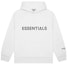 Buy Fear of God ESSENTIALS 3D Silicon Applique Pullover Hoodie White