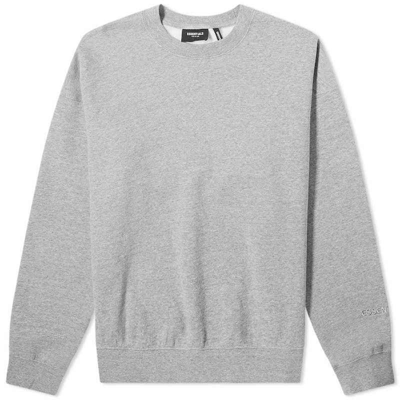 Fear of God ESSENTIALS 3M Logo Crewneck Sweatshirt Dark Heather Grey/Black