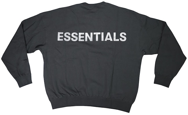 Fear of God ESSENTIALS 3M Logo Crewneck Sweatshirt Black/White Order Fear of God ESSENTIALS 3M Logo Crewneck Sweatshirt Black/White