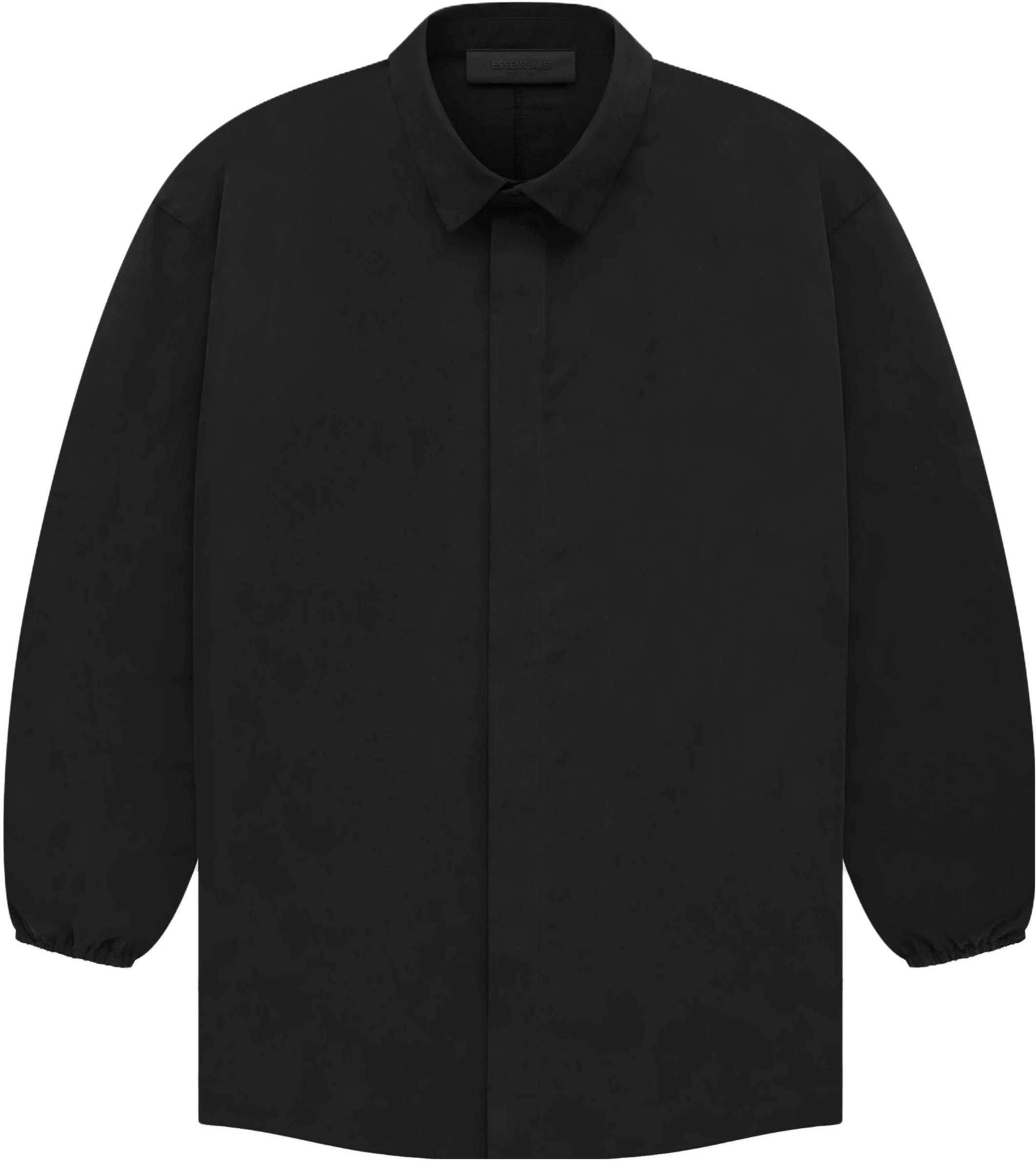 fear-of-god-essentials-black-button-down-shirt-jet-black-heavyweight-long-sleeve-186sp234020f