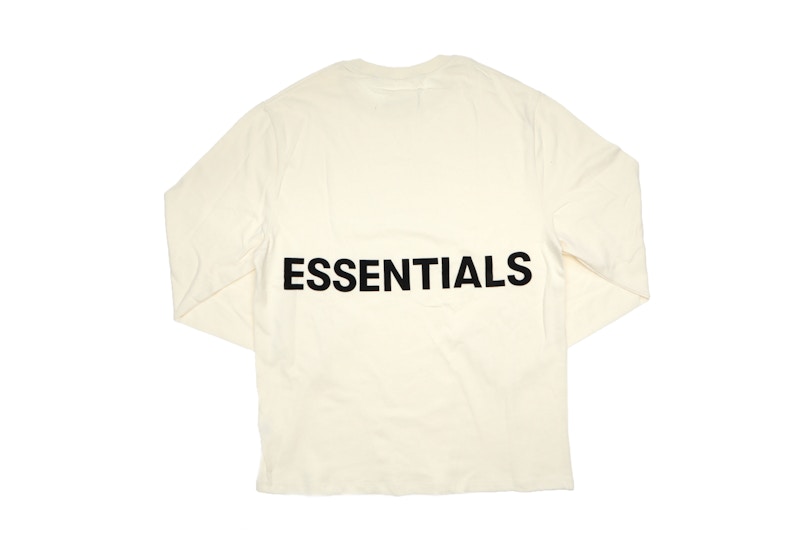Fear of God ESSENTIALS Boxy Graphic Long Sleeve T-Shirt Cream