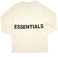 Fear of God ESSENTIALS Boxy Graphic Long Sleeve T-Shirt Cream Fear of God ESSENTIALS Boxy Graphic Long Sleeve T-Shirt Cream