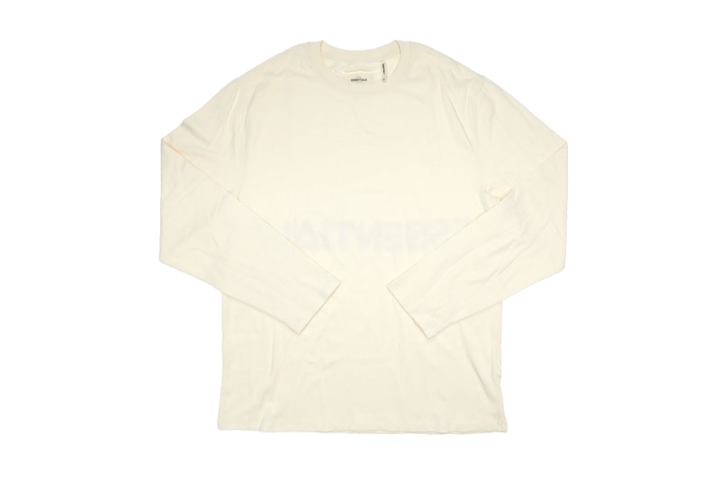 Order Camiseta Fear of God ESSENTIALS de Manga Larga Gráfica Boxy en Crema