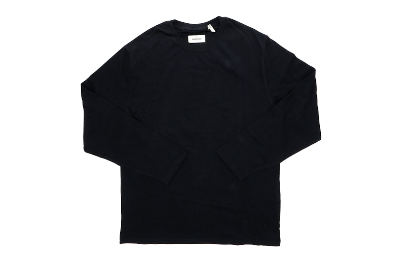 Order Camiseta Fear of God ESSENTIALS Boxy Gráfica Manga Larga Negra