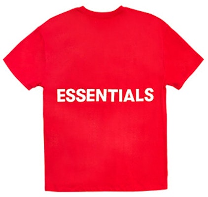 Fear of God ESSENTIALS Kaos Grafis Boxy Merah Buy Fear of God ESSENTIALS Kaos Grafis Boxy Merah