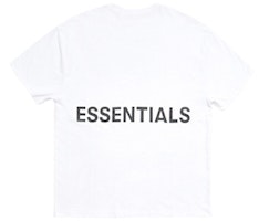 Fear of God ESSENTIALS Kaos Boxy Grafis Putih Order Fear of God ESSENTIALS Kaos Boxy Grafis Putih