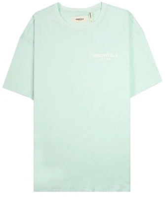 Fear of God ESSENTIALS Baju-T Logo Kotak Mint Buy Fear of God ESSENTIALS Baju-T Logo Kotak Mint