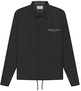 Fear of God ESSENTIALS Jaket Coaches Hitam Buy Fear of God ESSENTIALS Jaket Coaches Hitam