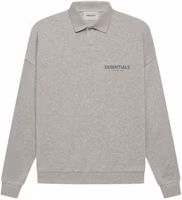 Fear of God ESSENTIALS Core Collection L/S Polo Dark Heather Oatmeal Fear of God ESSENTIALS Core Collection L/S Polo Dark Heather Oatmeal