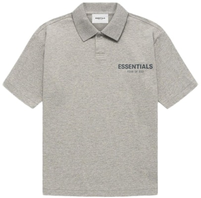 Fear of God ESSENTIALS Core Collection Polo Dark Heather Oatmeal (Kids) Buy Fear of God ESSENTIALS Core Collection Polo Dark Heather Oatmeal (Kids)
