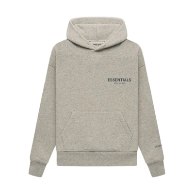 FOG ESSENTIALS Core Collection Pullover Hoodie Dark Heather Oatmeal (Kids)