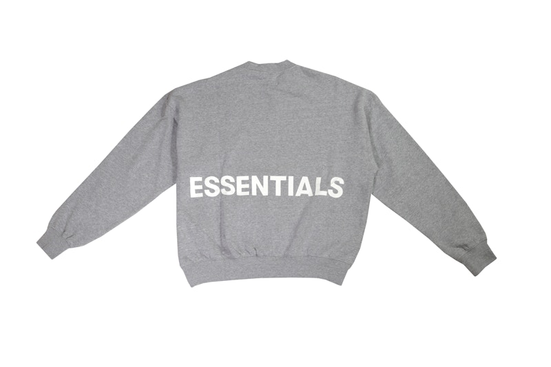 Order Fear of God ESSENTIALS Crew Neck Sweatshirt Grey/White