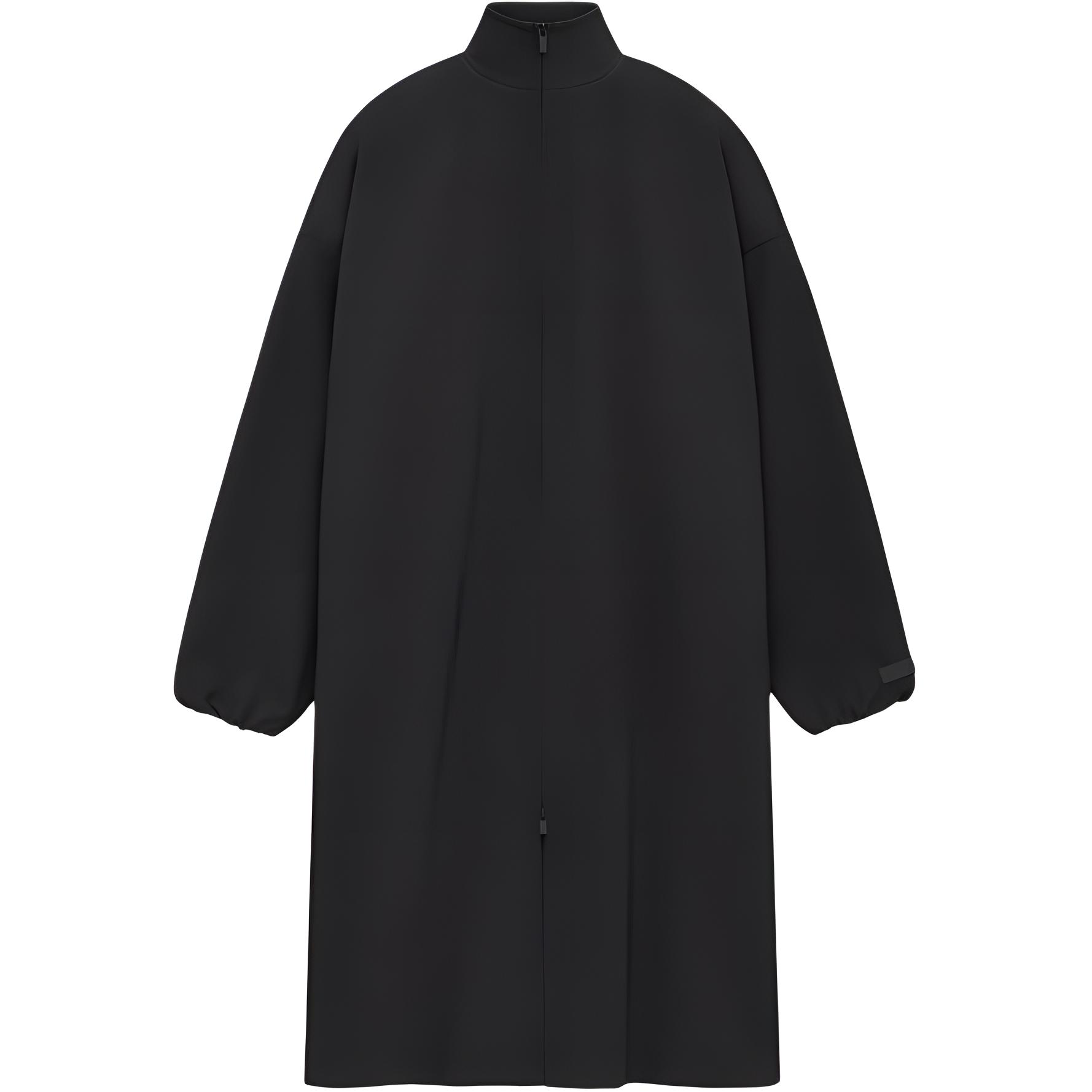 Fear of God Essentials Fall 24 Bonded Nylon Field Trench Coat Obsidian Black 202BT244860F