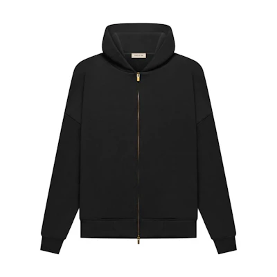 FOG Essentials Fleece Zip Hoodie Black Unisex FOG-SS23-887