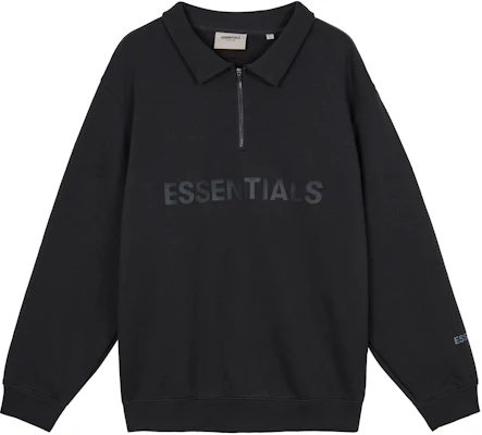 フィア オブ ゴッド エッセンシャルズ FW20 ブラック ハーフジップ ヘビーウェイト スウェットシャツ ユニセックス 192250500211001 Buy フィア オブ ゴッド エッセンシャルズ FW20 ブラック ハーフジップ ヘビーウェイト スウェットシャツ ユニセックス 192250500211001