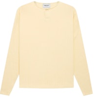 Fear of God Essentials FW21 Thermal Henley LS Buttercream Unisex Heavy Tee Cream FOG-FW21-038 Fear of God Essentials FW21 Thermal Henley LS Buttercream Unisex Heavy Tee Cream FOG-FW21-038