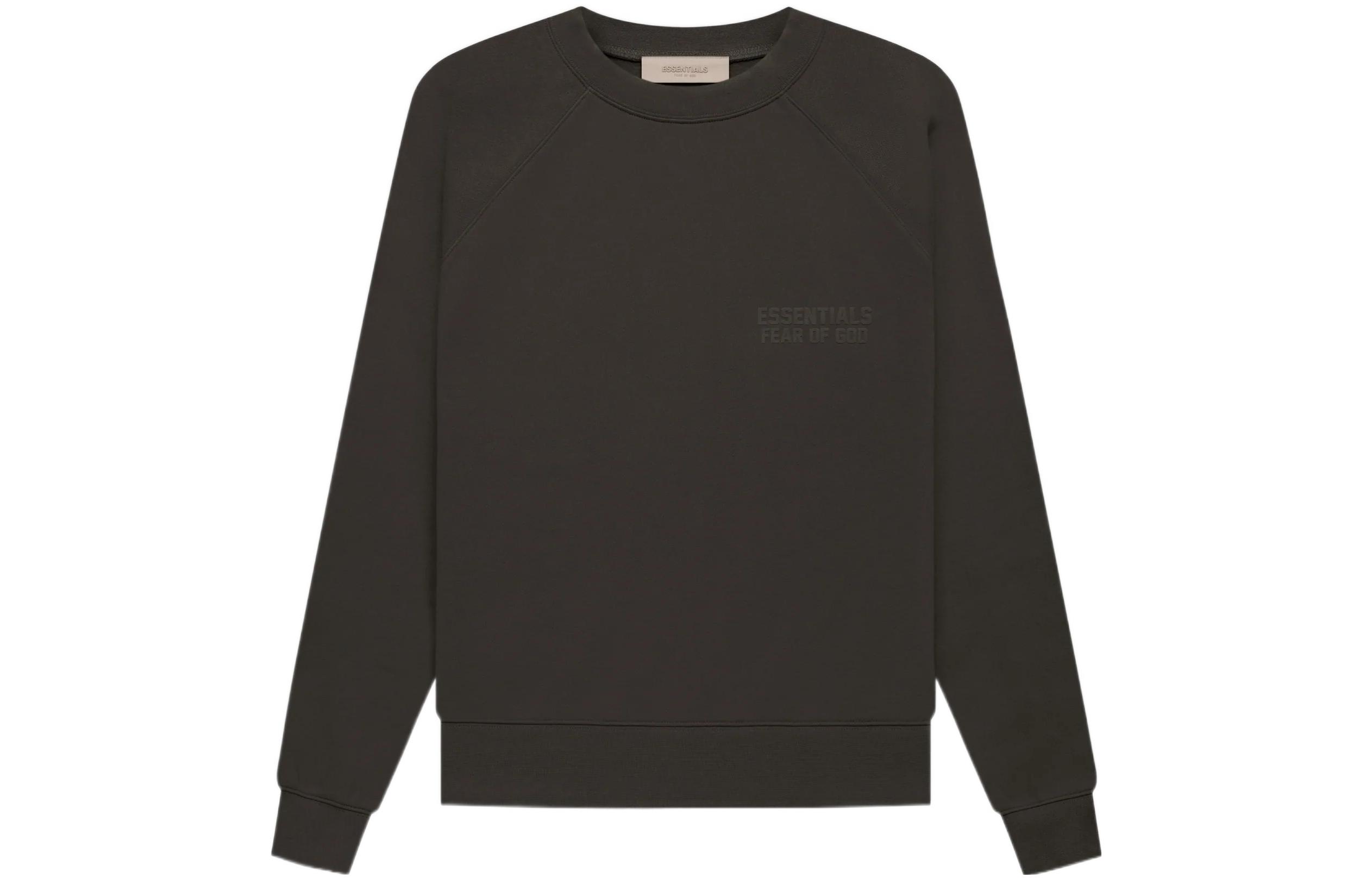Fear of God Essentials FW22 Crewneck Off Black Heavyweight Sweatshirt Unisex FOG-FW22-476