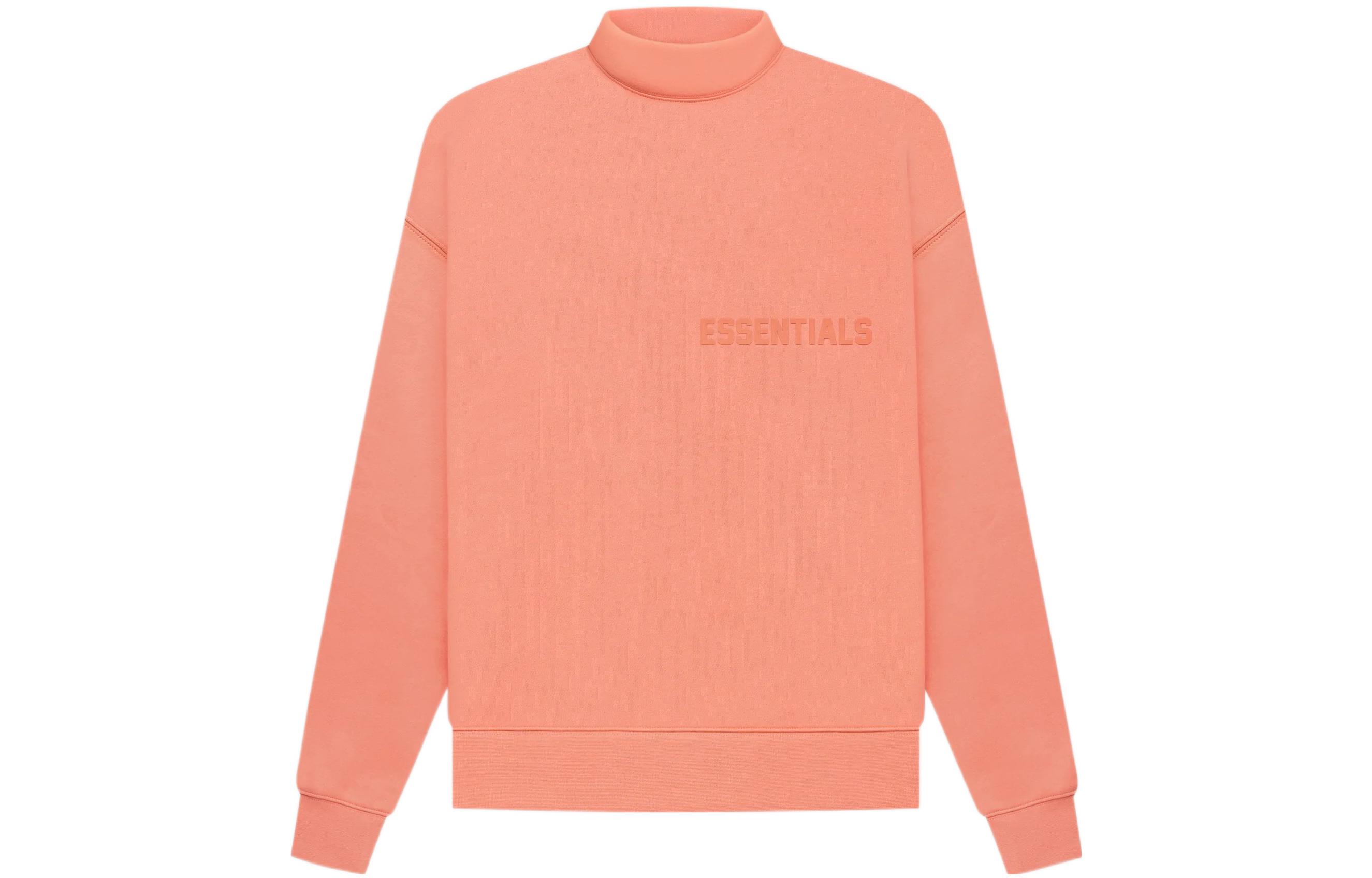 Fear of God Essentials FW22 Mockneck Fleece Sweatshirt Coral Red FOG-FW22-021