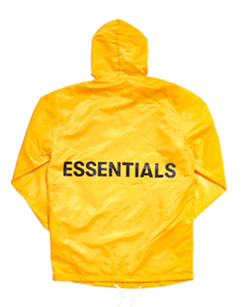 Fear of God ESSENTIALS Graphic Hooded Coach Jacket Yellow