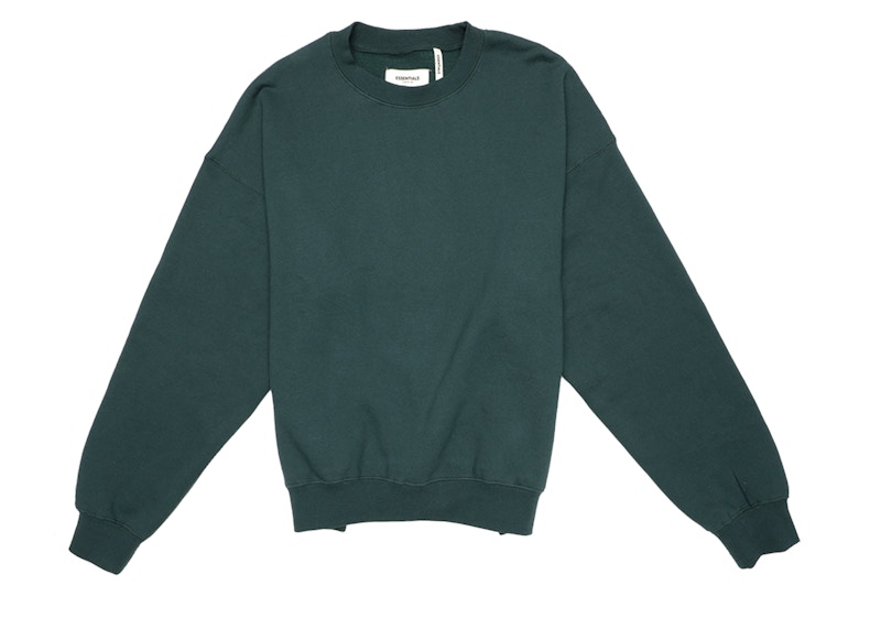 Fear of God ESSENTIALS Graphic Pullover Crew Neck Sweatshirt Green