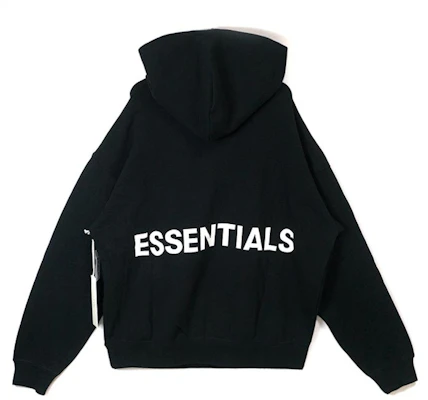 Fear of God ESSENTIALS 图案套头连帽衫 黑色 Order Fear of God ESSENTIALS 图案套头连帽衫 黑色