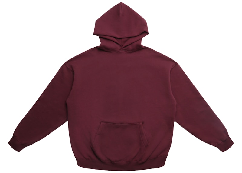 Buy Fear of God ESSENTIALS 图案套头连帽衫 葡萄酒红