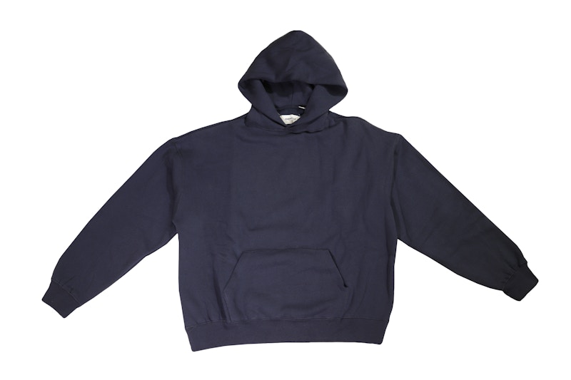 Buy Fear of God ESSENTIALS 印花海军蓝套头连帽衫