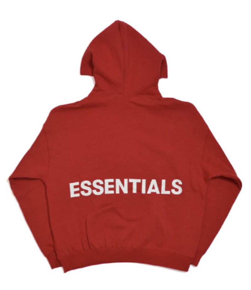 Buy Fear of God ESSENTIALS Graphic Pullover Hoodie Red - Novelship