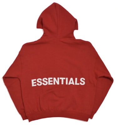 Fear of God ESSENTIALS Baju Hoodie Pullover Grafik Merah Order Fear of God ESSENTIALS Baju Hoodie Pullover Grafik Merah