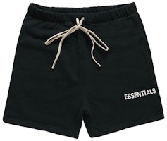 Fear of God ESSENTIALS Graphic Sweat Shorts Black Fear of God ESSENTIALS Graphic Sweat Shorts Black