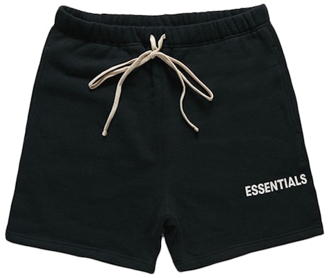 Fear of God ESSENTIALS Graphic Sweat Shorts Black Buy Fear of God ESSENTIALS Graphic Sweat Shorts Black