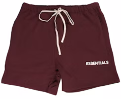 Fear of God ESSENTIALS Graphic Sweat Shorts Burgundy Fear of God ESSENTIALS Graphic Sweat Shorts Burgundy