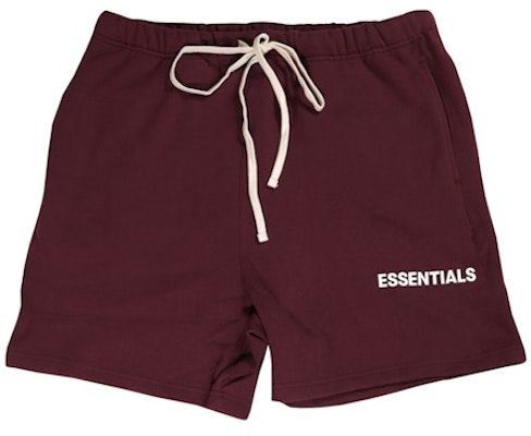 Fear of God ESSENTIALS Seluar Pendek Grafik Burgundy Buy Fear of God ESSENTIALS Seluar Pendek Grafik Burgundy