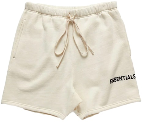 Fear of God ESSENTIALS Graphic Sweat Shorts Cream Buy Fear of God ESSENTIALS Graphic Sweat Shorts Cream