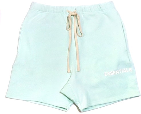 Fear of God ESSENTIALS Graphic Sweat Shorts Mint Buy Fear of God ESSENTIALS Graphic Sweat Shorts Mint