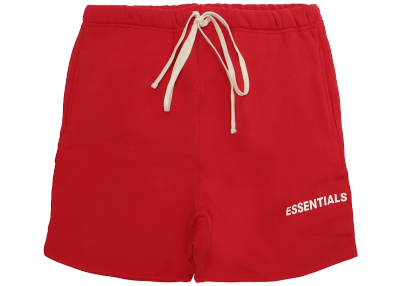 Fear of God ESSENTIALS Graphic Sweat Shorts Red