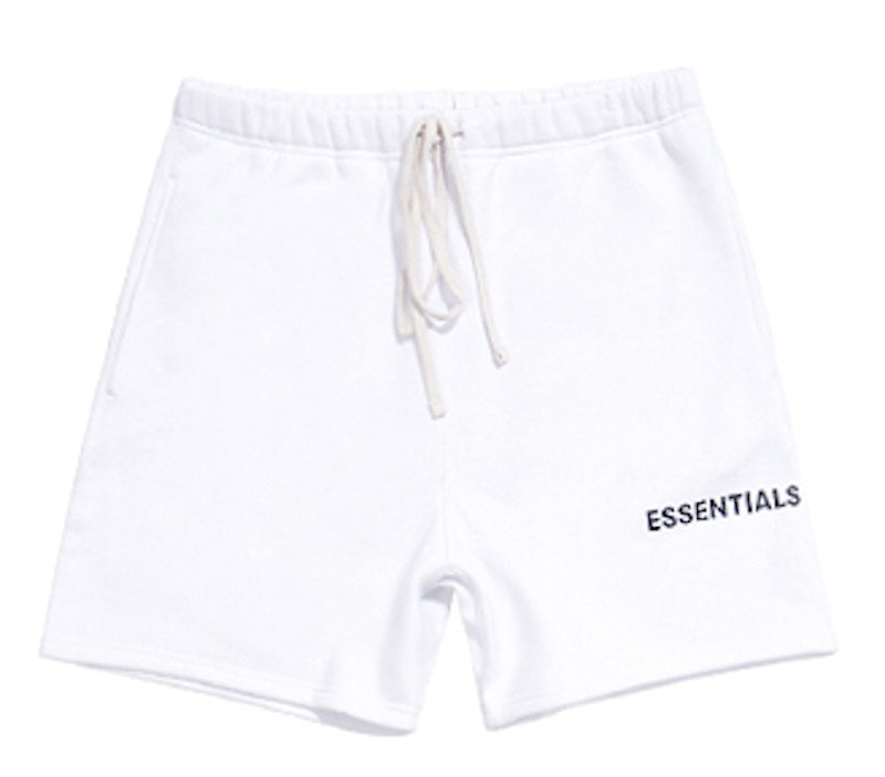 Fear of God ESSENTIALS Graphic Sweat Shorts White