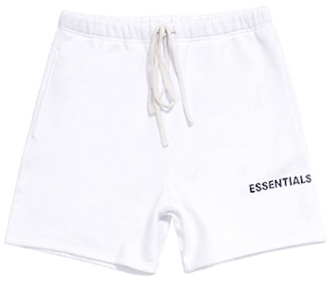 Fear of God ESSENTIALS Graphic Sweat Shorts White Buy Fear of God ESSENTIALS Graphic Sweat Shorts White
