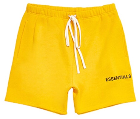 Fear of God ESSENTIALS Graphic Sweat Shorts Yellow Buy Fear of God ESSENTIALS Graphic Sweat Shorts Yellow