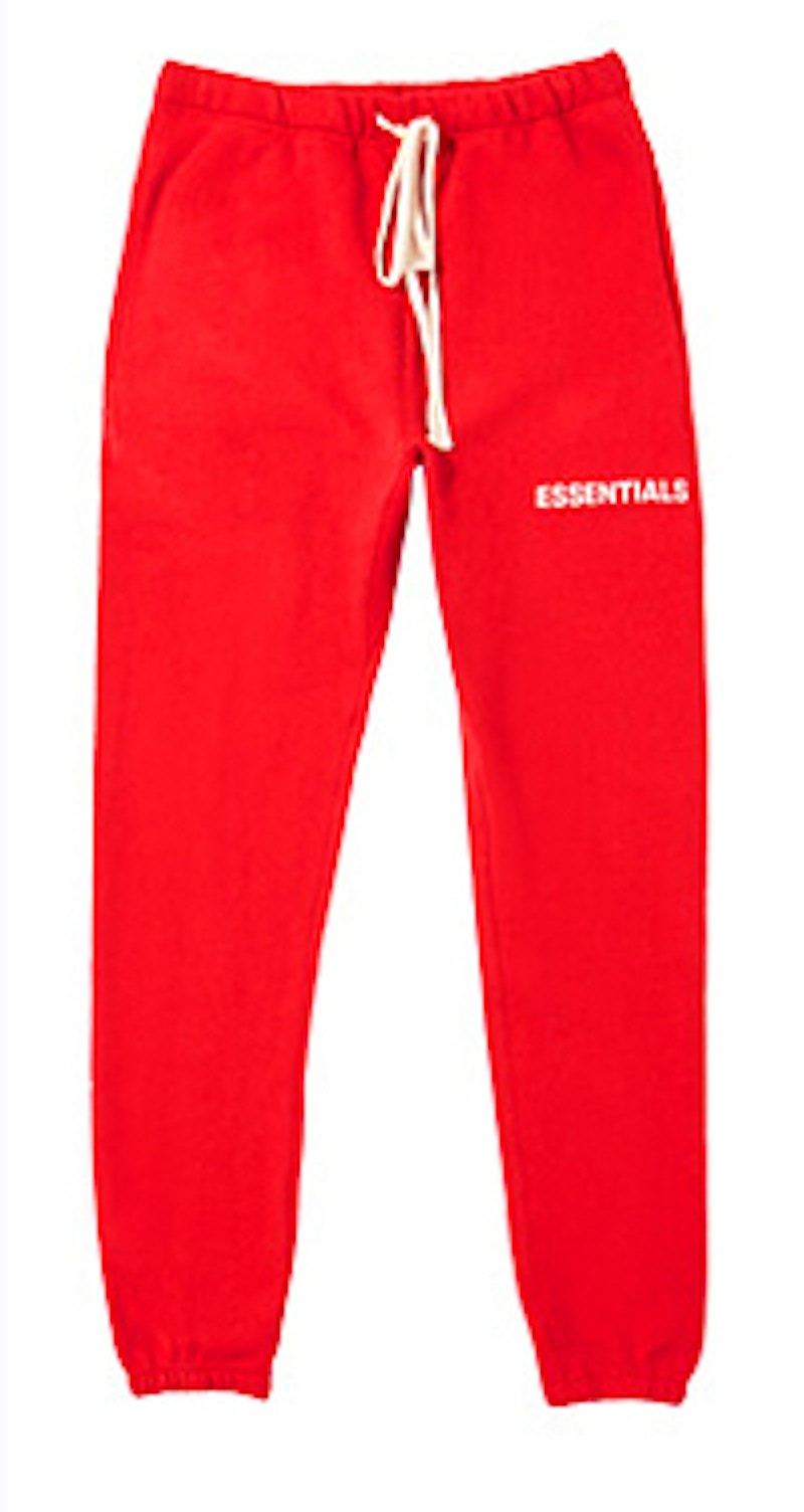 Buy Seluar Jogger Fear of God ESSENTIALS Grafik Merah