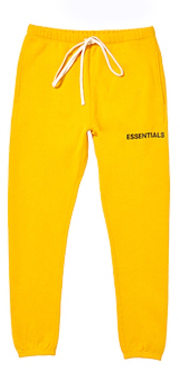 fear-of-god-essentials-graphic-sweatpants-yellow