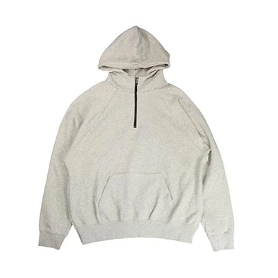 FOG ESSENTIALS Half Zip Pullover Hoodie Heather Grey