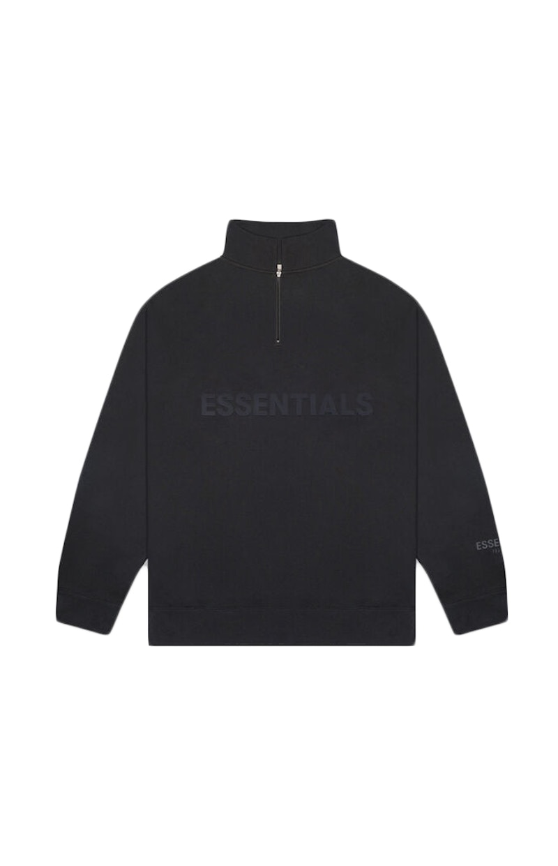 Fear of God ESSENTIALS Half Zip Pullover Sweater Dark Slate/Stretch Limo/Black