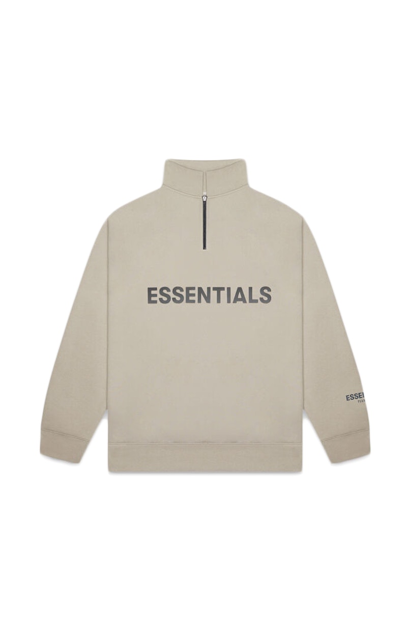 Fear of God ESSENTIALS Half Zip Pullover Sweater Olive/Khaki