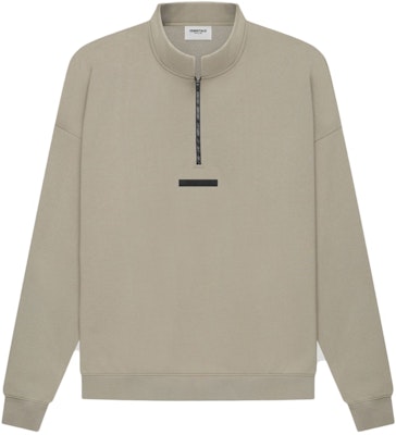 Fear of God ESSENTIALS Half Zip Sweater Moss/Goat Buy Fear of God ESSENTIALS Half Zip Sweater Moss/Goat
