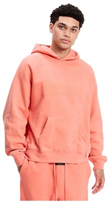 Fear of God Essentials Hoodie 'Coral' Lookbook Fear of God Essentials Hoodie 'Coral'