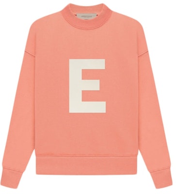 Fear of God Essentials Kids Big E Crewneck 'Coral' Buy Fear of God Essentials Kids Big E Crewneck 'Coral'